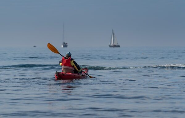 kayak en mer