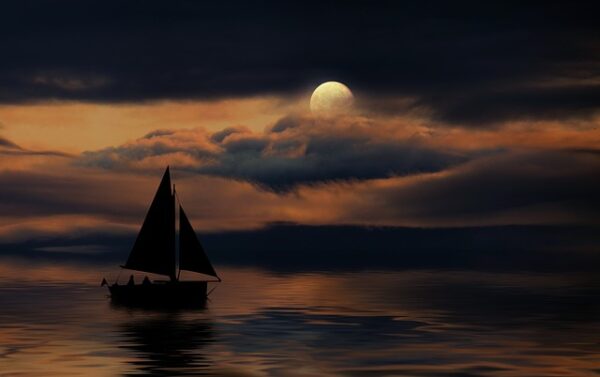 voilier en pleine nuit