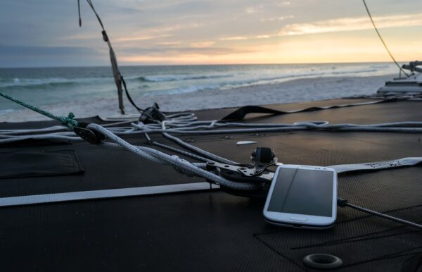 Smartphone sur un voilier