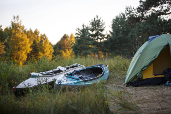 kayak et bivouac
